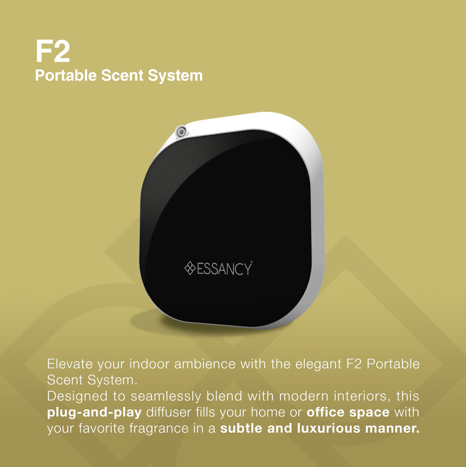 F2 Portable Scent System by Essancy on a green background