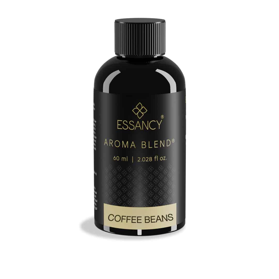 Essancy Aroma Blend bottle labeled 'Coffee Beans' on a white background