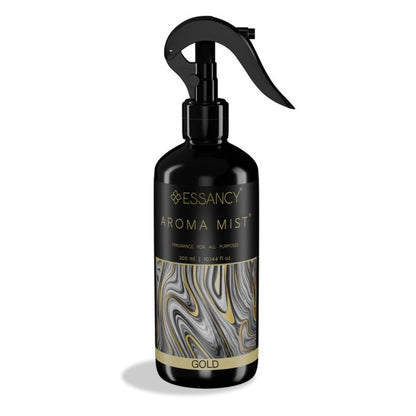 Essancy Aroma Mist bottle with marbled label on a white background