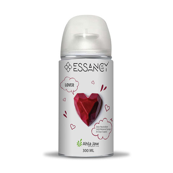 Deodorant bottle with a red heart design on a white background