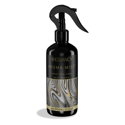 Essancy Aroma Mist bottle with marbled label on a white background