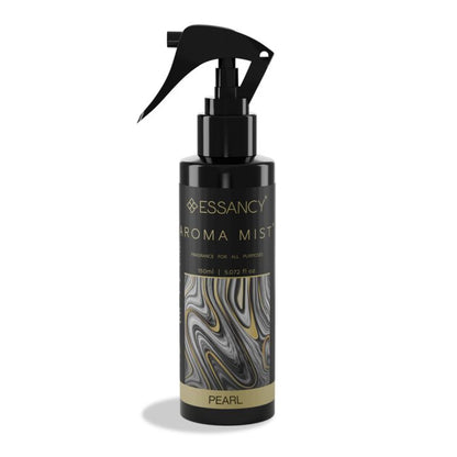 Essancy Aroma Mist bottle with marbled label on a white background