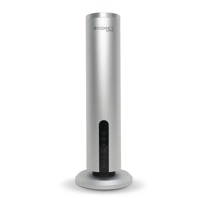 Silver electronic device with 'Essancy' branding on a white background