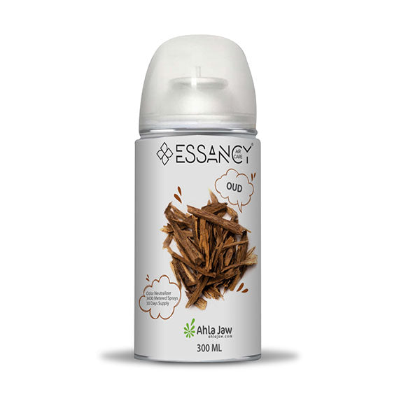 Essancy Oud diffuser bottle with a white background